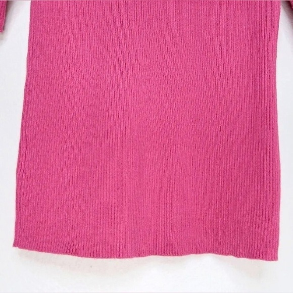 Philosophy Republic Clothing Purple Scalloped 3/4 Sleeves Frills Ribbed Top EUC - Picture 9 of 11